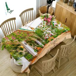 toalha de mesa e guardanapo decoração cozinha mesa posta toalha de mesa e acessórios Cidade rua flor paisagem padrão 3d impressão restaurante toalha de mesa retangular dustproof decoração para casa cozinha toalha - Image 6