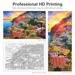Ruopoty-pintura por números para adultos, kit pintura paisagem para arte da parede, pinturas modernas - Image 3
