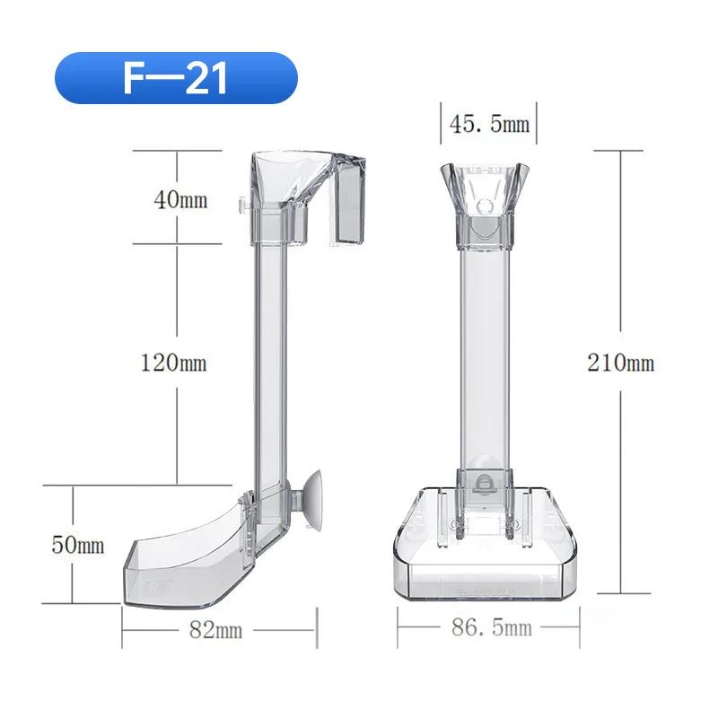 Alimentador acrílico transparente para aquário, tubo antiderrapante, adequado para uma variedade de tanques de peixes - Image 1