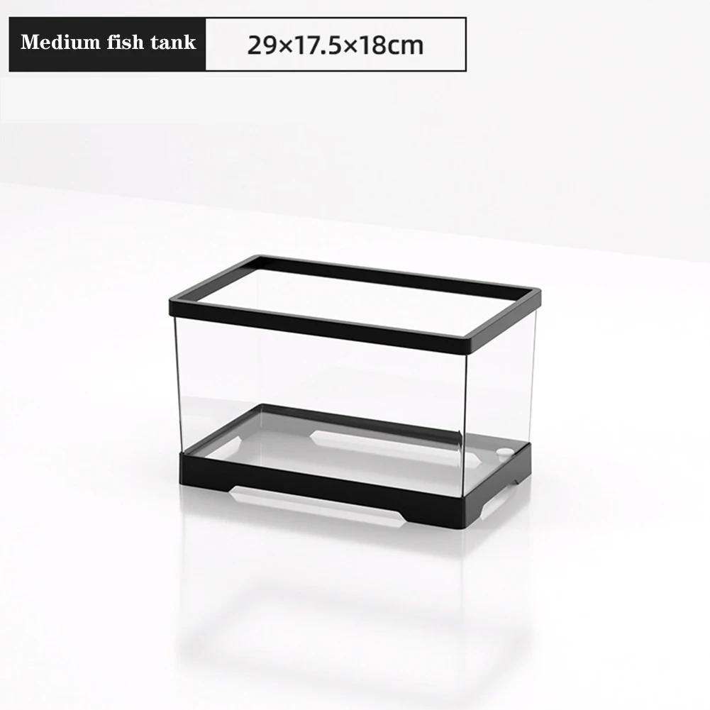 Grande tanque de tartaruga transparente aquário tanque de peixes com dreno inferior répteis anfíbios com plataforma basking caixa de reprodução aberta - Image 1