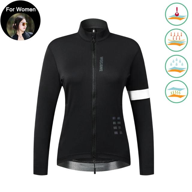 Jaqueta Térmica de Ciclismo WOSAWE: Roupas de Bike Unissex, Casaco à Prova de Vento e Frio com Zíper YKK