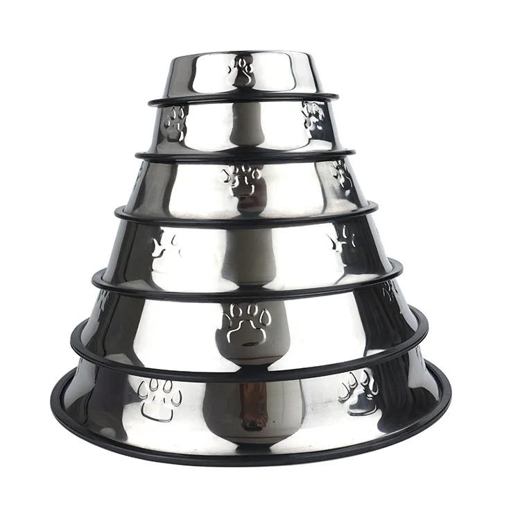 Tigela De Pegadas De Aço Inoxidável Para Animais De Estimação, Tigela De Gato, Antiderrapante, Resistente a Queda, Suprimentos Para Cães - Image 1