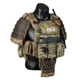 Saco De Armadura De Ombro Tático, Proteção De Metal De Aço Inoxidável, Airsoft Paintball Engrenagem Protetora - Image 4