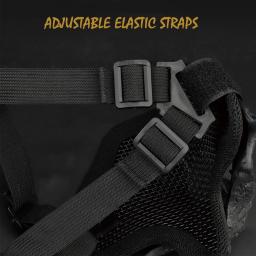 Airsoft máscara tática, respirável aço malha máscara protetora para paintball, meia face, equipamentos de segurança ciclismo ao ar livre - Image 4