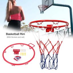 Basquete de parede, aro de metal pendurado, cesta bola com parafusos, esporte indoor e ao ar livre, 32cm - Image 3