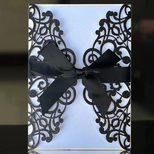 Convites de Casamento Cortados a Laser com Tags Vintage e Cartões de Presente Nupcial - 10 Peças para Decoração de Eventos e Aniversários