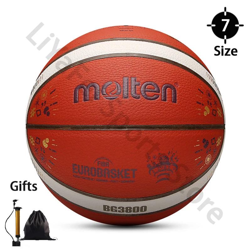 Basquete fundido com saco de bomba de ar, BG3800, tamanho 5, 6, 7, jogo oficial, interior, Sandard, basquete para jovens, homens e mulheres - Image 1