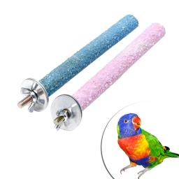Pássaro poleiro suporte papagaio poleiro suporte moagem garra varas superfície gaiola brinquedo para - Image 3
