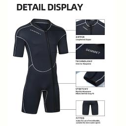 Fato de neoprene masculino, manga curta, zíper frontal, mergulho, surf, manter aquecido, novo, 1,5 m, 3m - Image 6