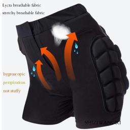 Bicicleta esporte shorts ciclismo shorts acolchoados para homens impacto shorts proteção protetor de esqui patinação protetor quadril macio - Image 2