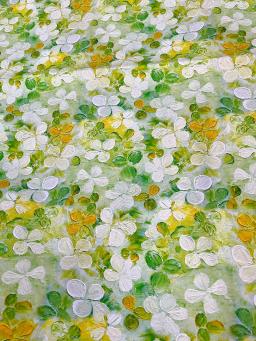 Clover Digital Impressão Popeline Tecido De Algodão, Pintura A óleo, DIY Saia Pano, 145x50cm, 60s - Image 5