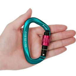 Mosquetão resistente para rede, fivela de escalada em forma de D, leve clipe de bloqueio, ferramentas de equipamentos ao ar livre, 25KN - Image 5