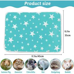 Almofadas de Xixi Absorvente Lavável para Pequenos Animais, Forros de Gaiola, Tapete de Cama, Acessórios para Coelho, Cobaia, Hamster, 1Pc - Image 2
