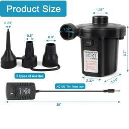 110v 220v casa veículo elétrico bomba de ar potável bomba inflável compressor para colchão piscina inflador de ar rápido ventilador - Image 4