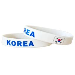 1 peça pulseira de silicone esportiva de futebol da coreia do sul fãs de futebol bandeira nacional jack pulseiras e pulseiras de borracha presentes sh237 - Image 5