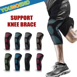 2 pçs luvas de compressão esportiva joelheiras elástico náilon fitness running basquete voleibol suporte ao joelho cintas para mulheres masculinas - Image 1