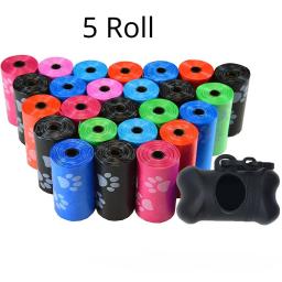 Saco de lixo impresso monocromático, Saco de cocô limpo, Dog Walking Portable Poop Bag para cães, Sacos de lixo e dona de casa - Image 1
