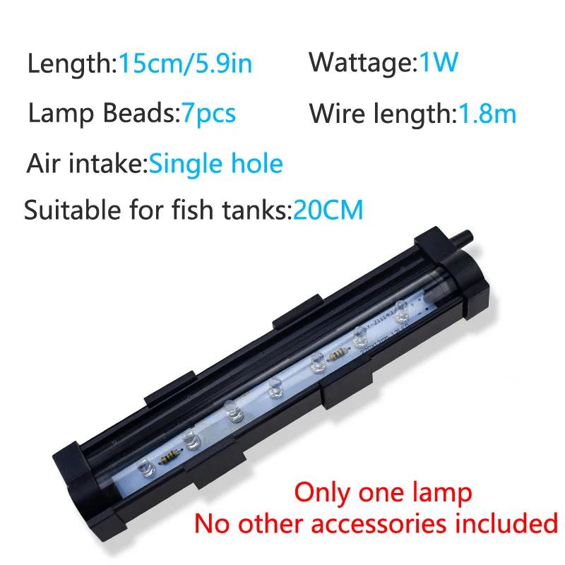 Led bolha de ar luz aquário lâmpada subaquática submersível tanque de peixes luz em mudança cor fazer oxigênio para tanque de peixes - Image 1
