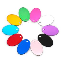 Atacado 20 peças de etiquetas de alumínio em forma oval para animais de estimação., etiqueta personalizada gravada para cães e gatos. - Image 3