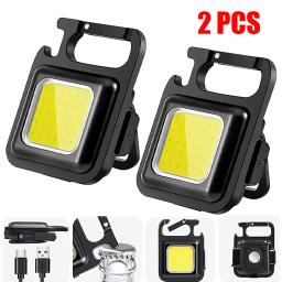 Luz do chaveiro luz forte lanterna recarregável ao ar livre multi-função portátil mini luz de trabalho pequeno portátil led - Image 2