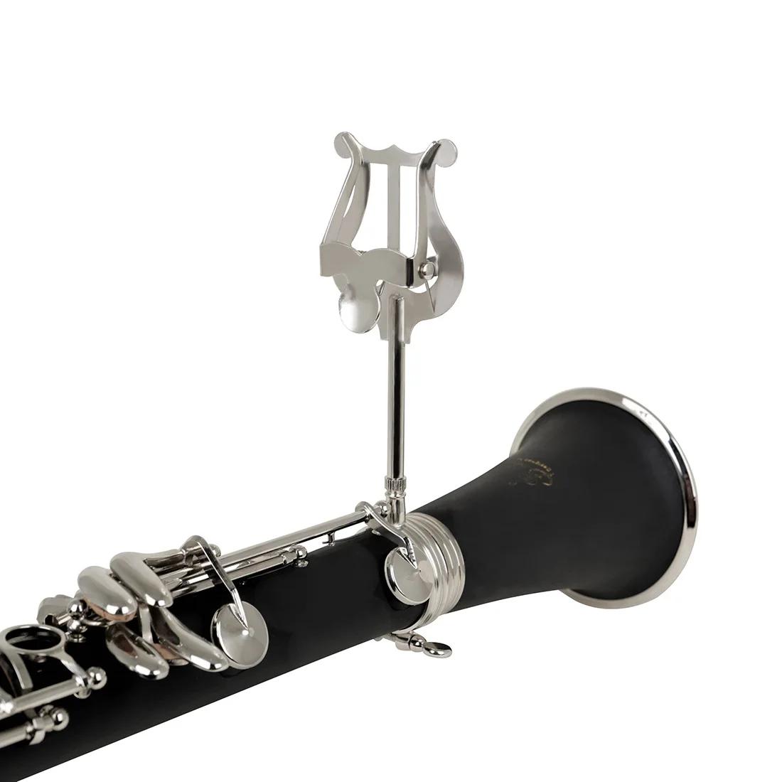 Preto pipe clarinete pontuação portátil marchando música suporte preto pipe clarinete especial acessórios música pontuação suporte - Image 1