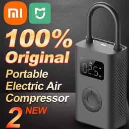 2 Compressor de ar elétrico portátil, luz LED, bomba multitool para bicicleta, motocicleta, carro, basquete - Image 1