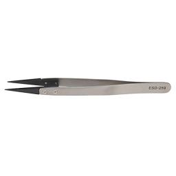 Esd 259 alta qualidade lidar com pinças de aço inoxidável com 8 pçs exchengeable dicas de plástico antiestático terno para o trabalho diferente - Image 4