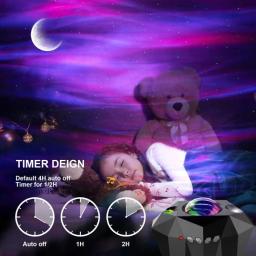 Nova galáxia lâmpada do projetor céu estrelado levou luz da noite para casa quarto decoração do quarto das crianças presente mesa de projeção lâmpadas de mesa - Image 3