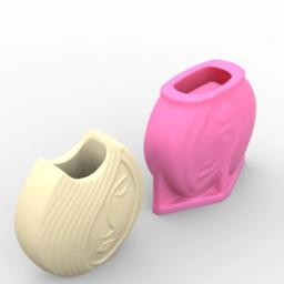 Moldes elegantes para vasos meia face, delicados exclusivos, vaso flores meia face, molde artesanal silicone para - Image 3