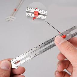 Régua medição costura com marcador deslizante, ferramenta medição costura deslizante - Image 5