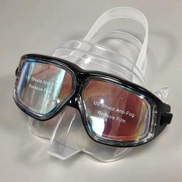 QYQ-Máscara Profissional de Mergulho Mergulho, Silicone Mergulho Goggles, Mergulho Panorâmico, Óculos de Natação para Adultos - Image 2