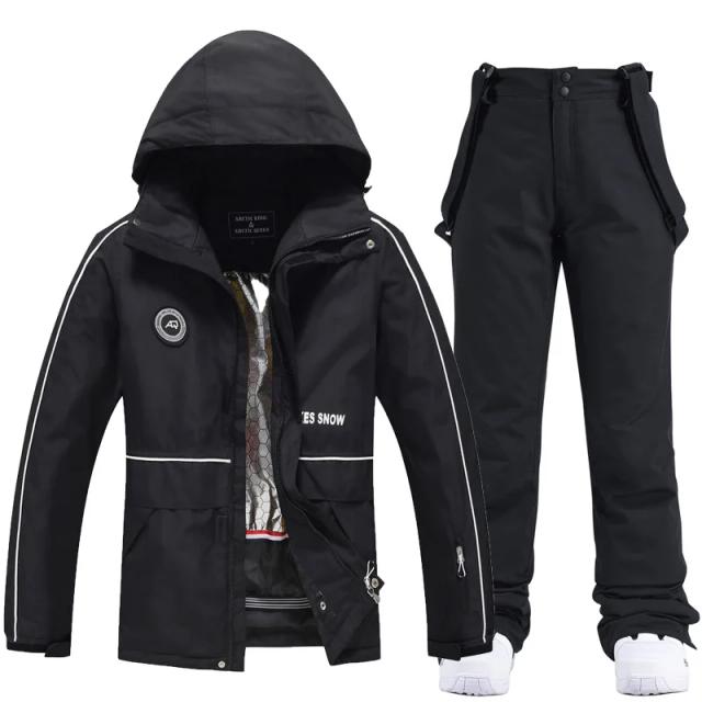 Jaqueta e Calça de Esqui Impermeável para Esportes de Inverno Masculino/Feminino