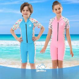 Fato de mergulho completo para crianças, wetsuit de peça única infantil, manga comprida, proteção UV, roupa de banho para surf, mantenha-se aquecido - Image 5