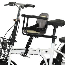 Assento dianteiro Mountain Bike com Guardrail e cinto de segurança para crianças, assento de bicicleta para criança - Image 3