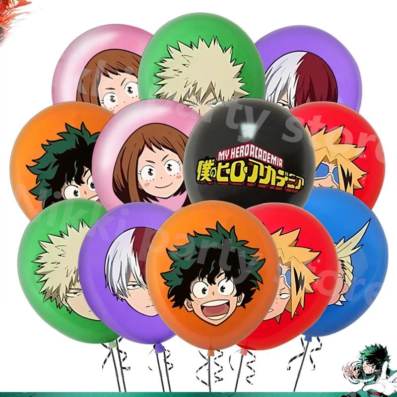 Novo kit de decorações de aniversário My Hero Academia, balões, suprimentos para festa, talheres descartáveis, copo, guardanapo, decoração de quarto  - Image 1