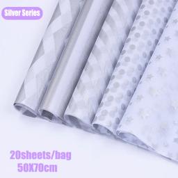 20 folhas de papel de alumínio com bolinhas douradas, papel de tecido translúcido, embalagem para presente, artesanato, rolo de papel para vinho, roupas 50x70cm - Image 5