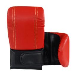Luvas De Boxe De Couro PU Para Homens E Mulheres, Acessórios De Treinamento De Esponja, Vermelho E Preto - Image 4