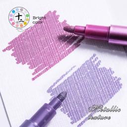 Canetas marcadores metálicos de 12 cores, canetas de pintura prateada e dourada para papel preto, vidro, pintura de rocha, álbum de scrapbook de abóbora de Halloween - Image 4