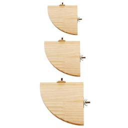 Suporte de madeira em forma de ventilador para gaiola, Acessórios para papagaios, Perch para animais pequenos Chinchilla Squirrel Hamster, Stand Board - Image 5