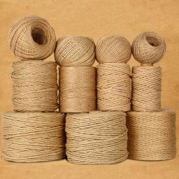 Corda de junatural vintage de 1/2/3/5/6/10mm, fio de cânhamo para artesanato, decoração de festa de casamento, faça você mesmo - Image 1