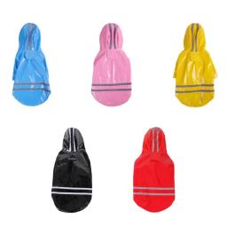Impermeável com capuz com tira reflexiva para cães, Casacos impermeáveis, Roupas Respiráveis para Filhotes, Casaco de chuva para exterior - Image 3