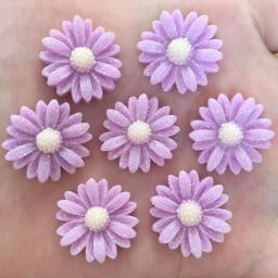 10 pçs resina 20mm glitter bepowder margarida flatback pedra botões scrapbooks enfeites de casamento para roupas decoração diy - Image 2