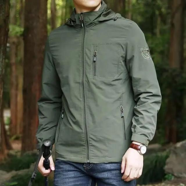Jaquetas Masculinas Corta-Vento para Caminhada: Leves e Estilosas com Capuz para Primavera e Outono