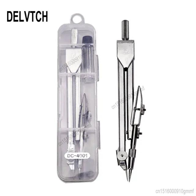 Conjunto de compasso de metal para desenho técnico com caixa, ideal para estudantes e profissionais de engenharia