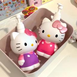 Anime Hello Kitty Sanrio Saboneteira, Gel de Banho Kawaii, Prato Desinfetante para as Mãos, Grande Capacidade, Frasco Dividido, Armazenamento de Líquidos - Image 4