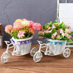 Vaso De Cesta De Flor De Rattan, Modelo De Bicicleta De Triciclo, Jardim Em Casa, Decoração De Festa De Casamento, Presente Decorativo - Image 2