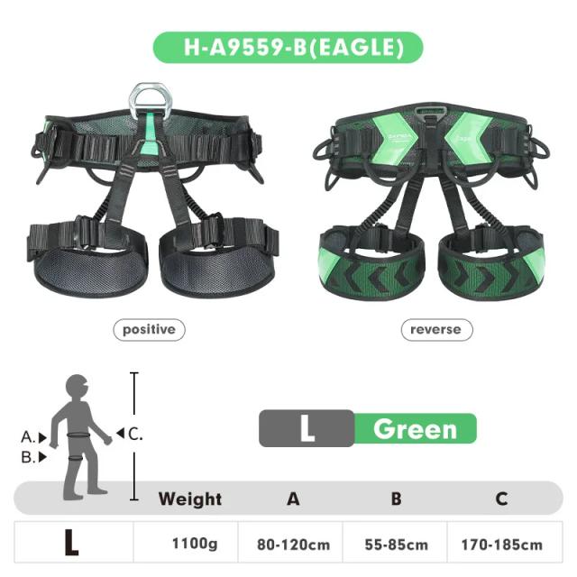 Cinto de Segurança Xinda-Half-Body Panther Eagle: Arnês Respirável e Multifuncional para Escalada em Alta Altitude