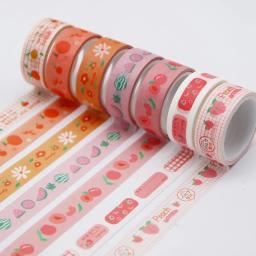 Fitas adesivas japonesas Washi, Fita Adesiva Decorativa, Papelaria Scrapbook, Adesivos, Material Escolar, Bonito, 1,5 cm, 60 Pcs por Conjunto - Image 3