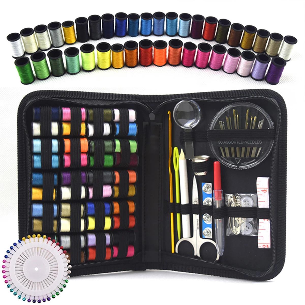 Kits de costura diy multi-função caixa de costura conjunto para mão acolchoado costura linha de bordado acessórios de costura kits de costura - Image 1
