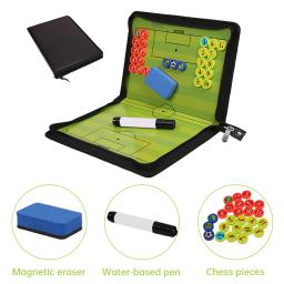 Dobrável Coach Board com Pen Prancheta, Zíper Magnético, Táticas de Futebol, Estratégia Board, Hot - Image 2